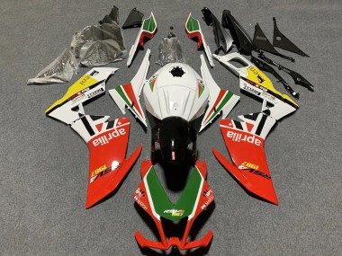 Meilleurs Carénages Moto Aprilia RS4 50 125 2012-2018 - Blanc Rouge Vert Jaune