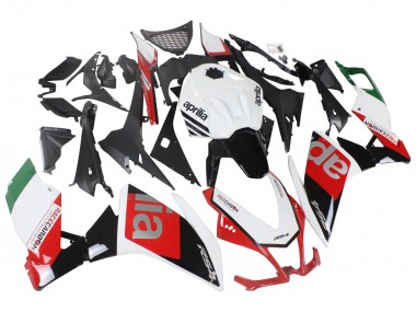 Meilleurs Carénages Moto Aprilia RS4 50 125 2012-2018 - Blanc Rouge Vert Noir Brillant