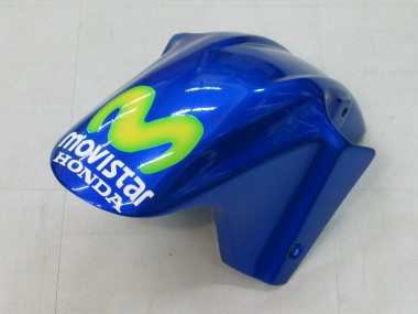 Meilleurs Carénages Moto Honda CBR600 F4i 2004-2007 - Bleu Jaune Vert MoviStar