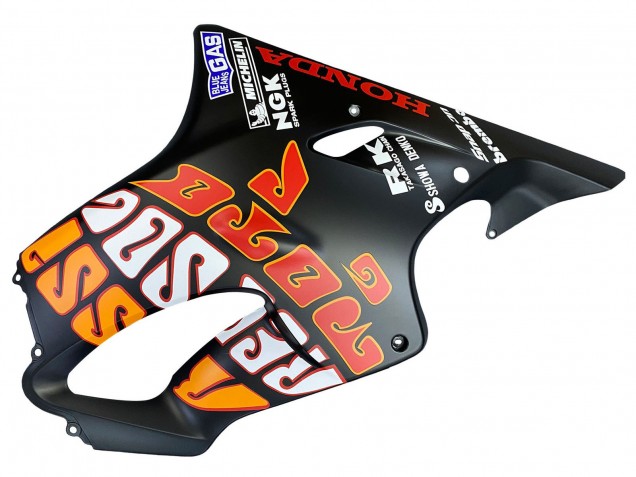 Carénages Moto Honda CBR600 F4i 2004-2007 - Noir Mat Orange Rossi