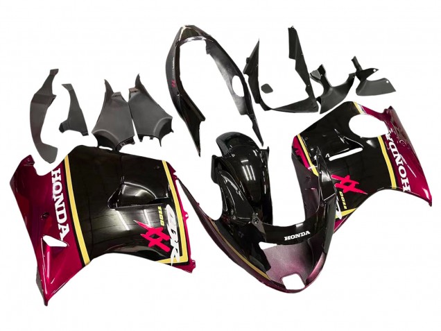 Carénages Moto Honda CBR1100XX Blackbird 1996-2007 - Noir Brillant Rouge Jaune