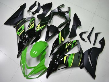Meilleurs Carénages Moto Kawasaki ZX6R 2013-2018 - Vert Jaune Noir Brillant Noir Mat