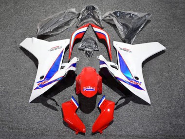 Meilleurs Carénage Moto Honda CBR600F 2011-2013 - Blanc Rouge Bleu HRC