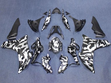 Meilleurs Carénages Moto Honda CBR600F 2011-2013 - Noir Blanc Camouflage