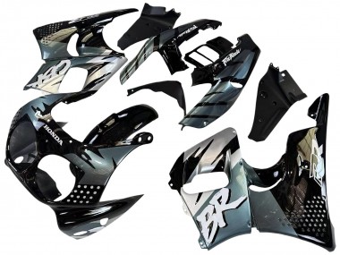 Meilleurs Carénages Moto Honda CBR900RR 893 1992-1993 - Argent Noir Brillant