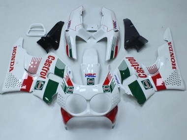 Meilleurs Carénages Moto Honda CBR900RR 893 1992-1993 - Blanc Rouge Vert Castrol HRC