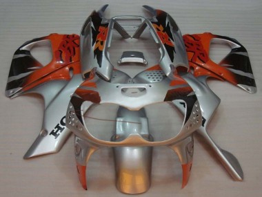 Meilleurs Carénages Moto Honda CBR900RR 893 1992-1993 - Argent Orange Noir Brillant