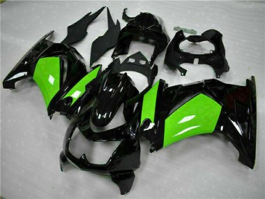 Meilleurs Carénages Moto Kawasaki EX250 2008-2012 - Noir Brillant Vert