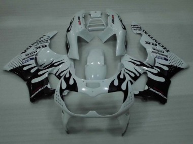 Meilleurs Carénages Moto Honda CBR900RR 893 1994-1995 - Blanc Noir Brillant Flamme