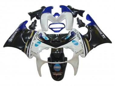 Meilleurs Carénages Moto Honda CBR900RR 919 1998-1999 - Blanc Bleu Noir Brillant Konica Minolta