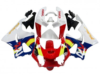 Meilleurs Carénages Moto Honda CBR900RR 919 1998-1999 - Blanc Rouge Jaune Bleu