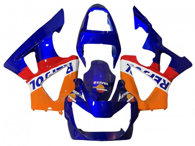 Carénages Moto Honda CBR900RR 929 2000-2001 - Orange Blanc Rouge Bleu Repsol