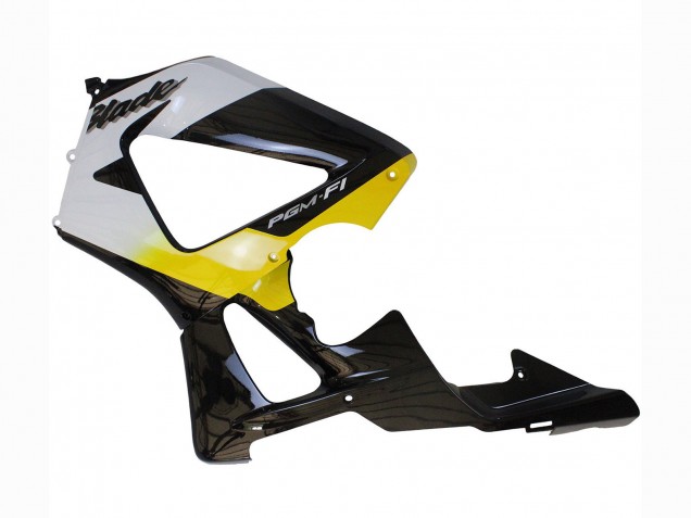 Carénages Moto Honda CBR900RR 929 2000-2001 - Blanc Jaune Noir Brillant