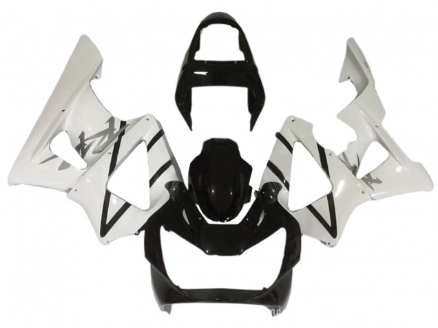 Carénages Moto Honda CBR900RR 929 2000-2001 - Blanc Noir Brillant