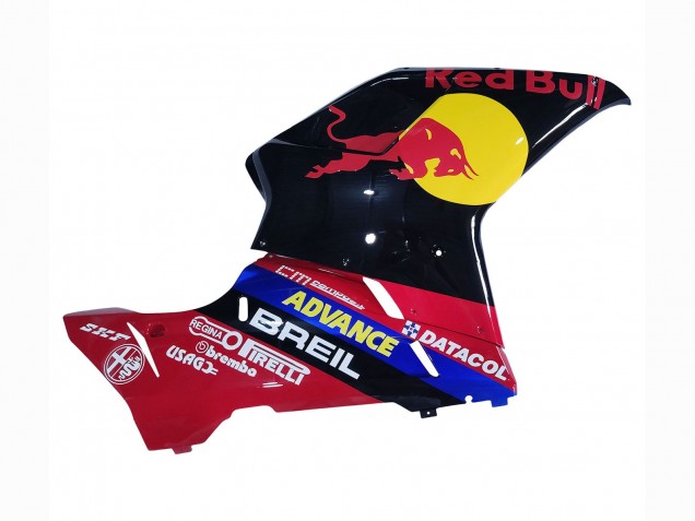 Carénages Moto Ducati 848/1098/1198 2007-2014 - Noir Brillant Jaune Bleu Red Bull