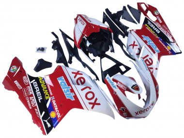 Meilleurs Carénages Moto Ducati 848/1098/1198 2007-2014 - Blanc Rouge Noir Brillant Valsir Xerox