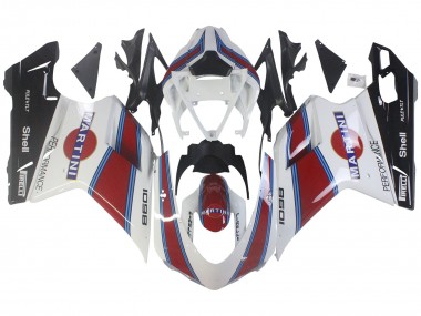 Meilleurs Carénages Moto Ducati 1098 2007-2014 - Blanc Rouge Bleu Noir Brillant Martini