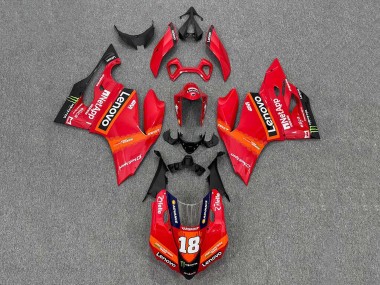 Meilleurs Carénages Moto Ducati Panigale 899/1199 2011-2014 - Rouge Orange Noir Monstre Lenovo 18