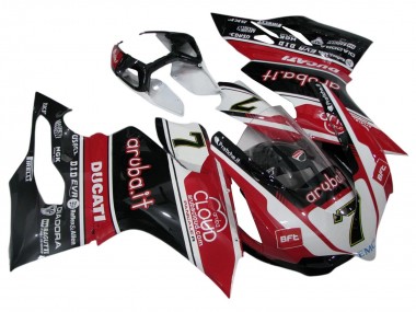Meilleurs Carénages Moto Ducati Panigale 899/1199 2011-2014 - Blanc Rouge Noir Brillant Aruba.it 7