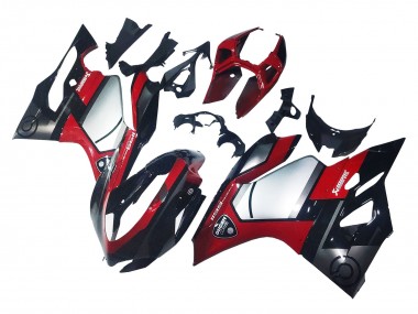 Meilleurs Carénages Moto Ducati 1199 2011-2014 - Rouge Argent Noir