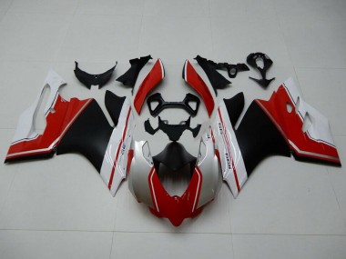 Meilleurs Carénages Moto Ducati 1199 2011-2014 - Blanc Rouge Noir Mat