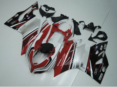 Meilleurs Carénage Moto Ducati Panigale 899 2011-2014 - Blanc Rouge Noir Brillant