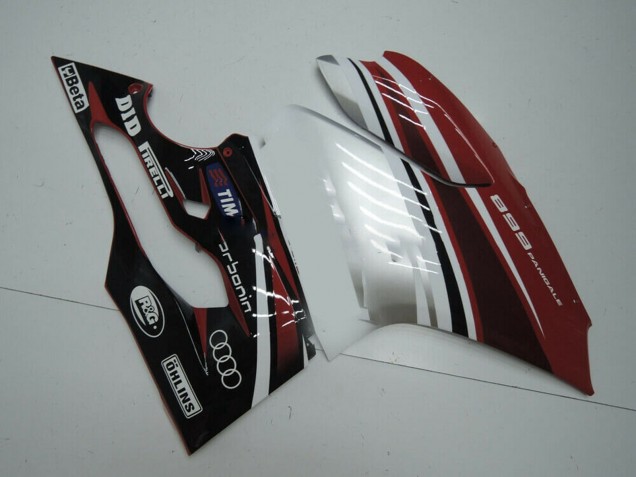 Carénage Moto Ducati Panigale 899 2011-2014 - Blanc Rouge Noir Brillant