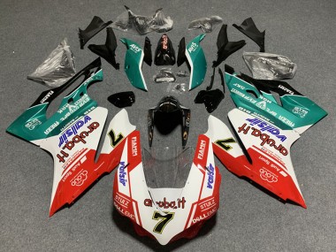 Meilleurs Carénages Moto Ducati Panigale 899/1199 2011-2014 - Blanc Rouge Vert Noir Brillant Avis Valsir 7