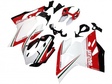 Meilleurs Carénages Moto Ducati 1199 2011-2014 - Blanc Rouge Vert Noir Brillant