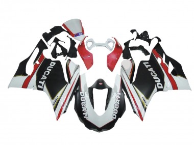 Meilleurs Carénages Moto Ducati Panigale 1199 2011-2014 - Blanc Rouge Noir