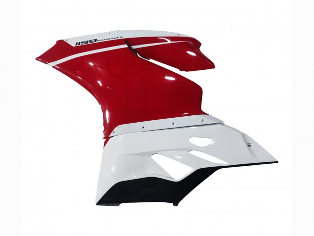 Carénages Moto Ducati 1199 2011-2014 - Blanc Rouge Noir Brillant