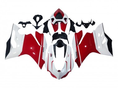 Meilleurs Carénages Moto Ducati 1199 2011-2014 - Blanc Rouge Noir Brillant