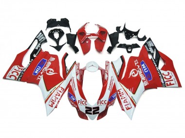 Meilleurs Carénages Moto Ducati 1199 2011-2014 - Blanc Rouge Noir Brillant Fiamm Ficc 22