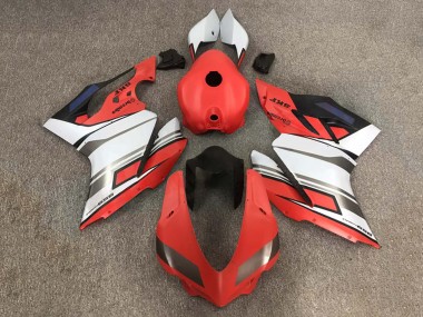 Meilleurs Carénages Moto Ducati 959 2015-2020 - Blanc Rouge Argent Noir