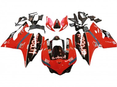 Meilleurs Carénages Moto Ducati 959/1299 2015-2020 - Rouge Noir Brillant Fiamm