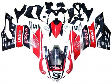 Meilleurs Carénages Moto Ducati 959/1299 2015-2020 - Blanc Rouge Noir Brillant Aruba 5