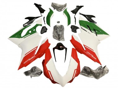 Meilleurs Carénages Moto Ducati 959 2015-2020 - Blanc Rouge Vert