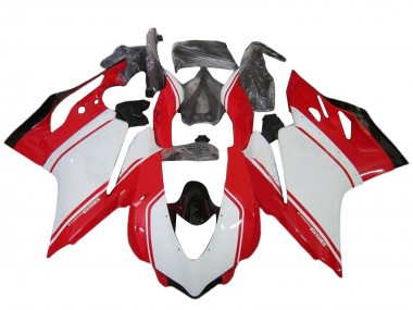 Meilleurs Kits Carénage Moto Ducati 959 2015-2020 - Blanc Rouge Noir Brillant