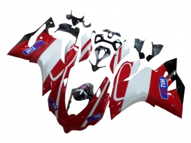 Meilleurs Carénages Moto Ducati 959/1299 2015-2020 - Blanc Rouge Noir Brillant Tim