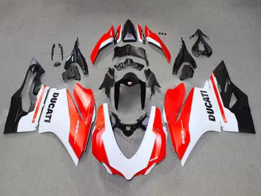 Meilleurs Carénage Moto Ducati 959 2015-2020 - Blanc Rouge Noir Brillant