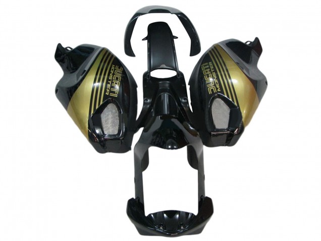 Carénages Moto Ducati Monster 696 796 1100 1100S 2008-2012 - Noir Brillant Or
