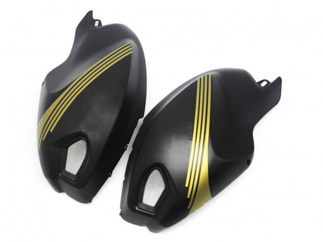 Carénages Moto Ducati Monster 696 796 1100 1100S 2008-2012 - Noir Mat Or