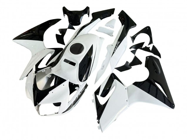 Carénages Moto Honda CBR125R 2002-2006 - Blanc Noir Brillant