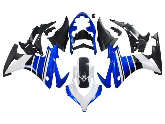 Carénages Moto Honda CBR500R 2013-2015 - Bleu Blanc Noir Mat