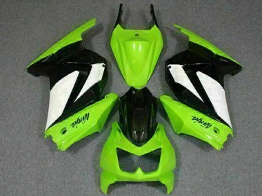 Meilleurs Carénages Moto Kawasaki EX250 2008-2012 - Vert Blanc Noir