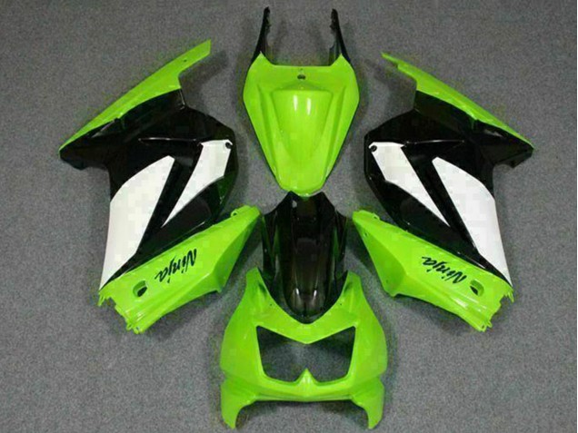 Carénages Moto Kawasaki EX250 2008-2012 - Vert Blanc Noir