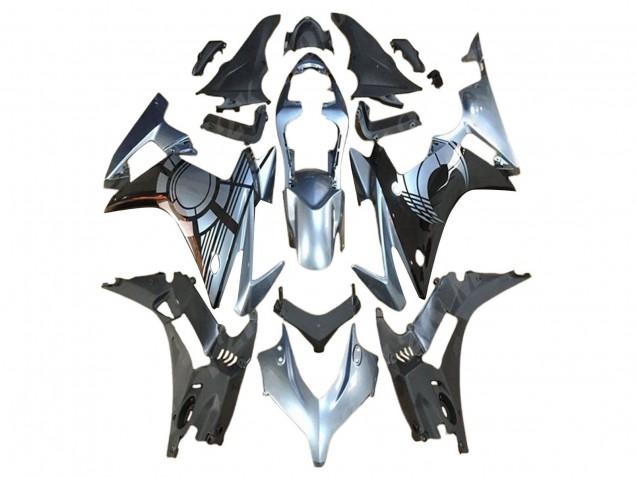 Kits Carénage Moto Honda CBR500R 2013-2015 - Argent Noir Brillant