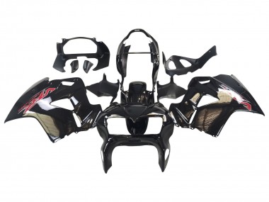Meilleurs Carénages Moto Honda VFR 800 1998-2001 - Noir Brillant Rouge Décalque