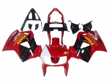 Meilleurs Carénages Moto Honda VFR 800 1998-2001 - Rouge Blanc Noir Brillant Vimto