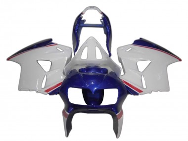 Meilleurs Carénages Moto Honda VFR 800 1998-2001 - Blanc Bleu Rouge